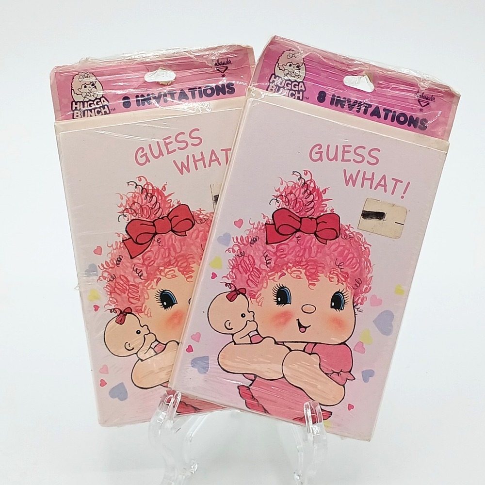 Hugga Bunch Party Invitations - Vintage 1984 Hallmark NOS Sealed - 2 pkgs
